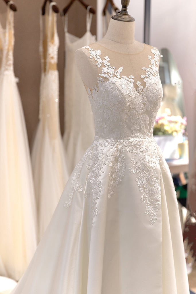a-line sweetheart neckline wedding dress