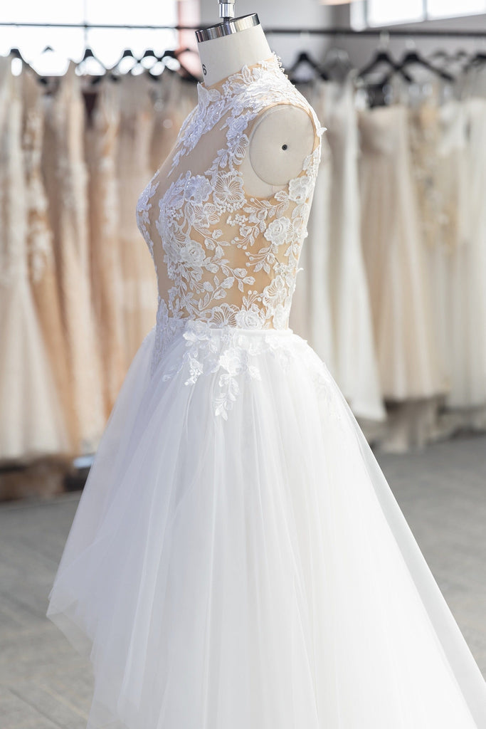 floral embroidered wedding dress