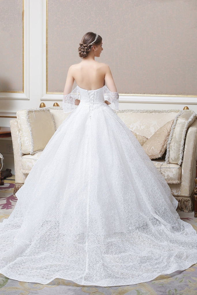 lace a-line wedding dress