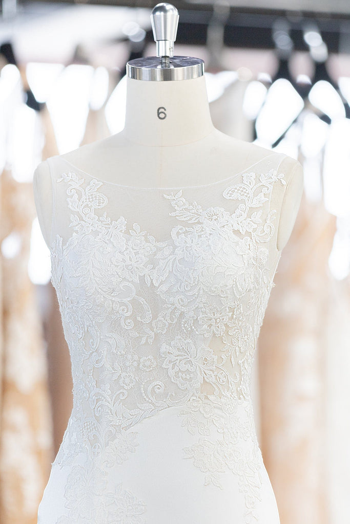 lace top wedding dress