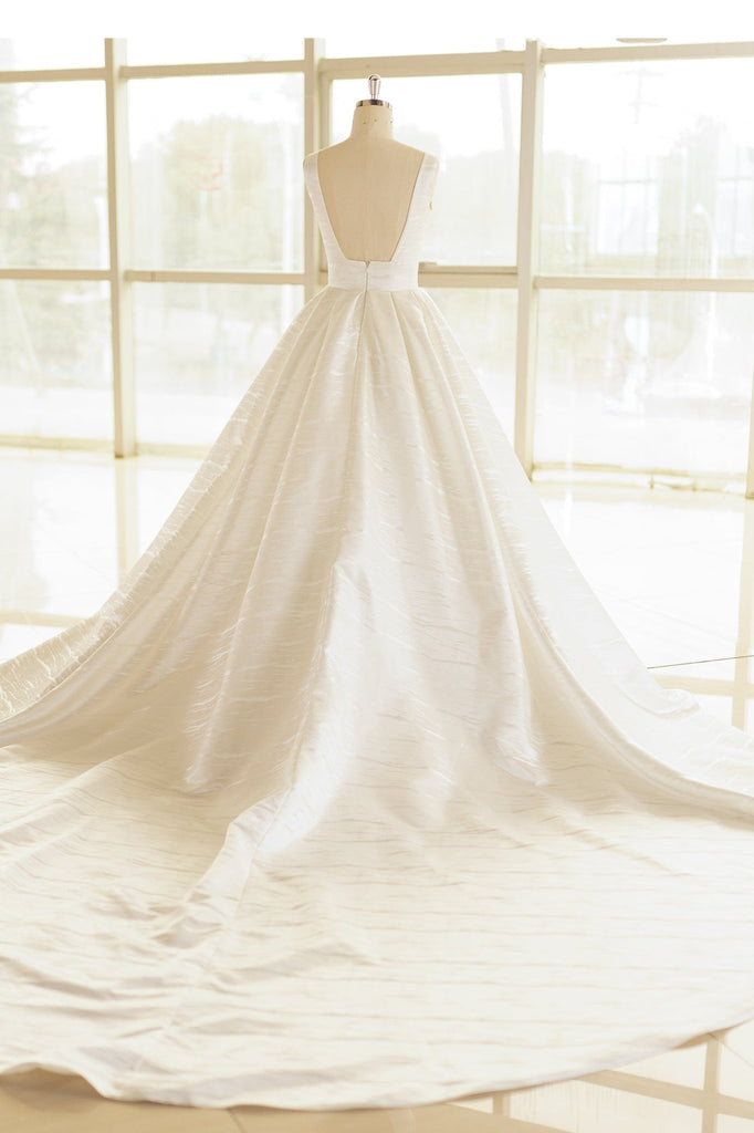 satin a-line wedding dress