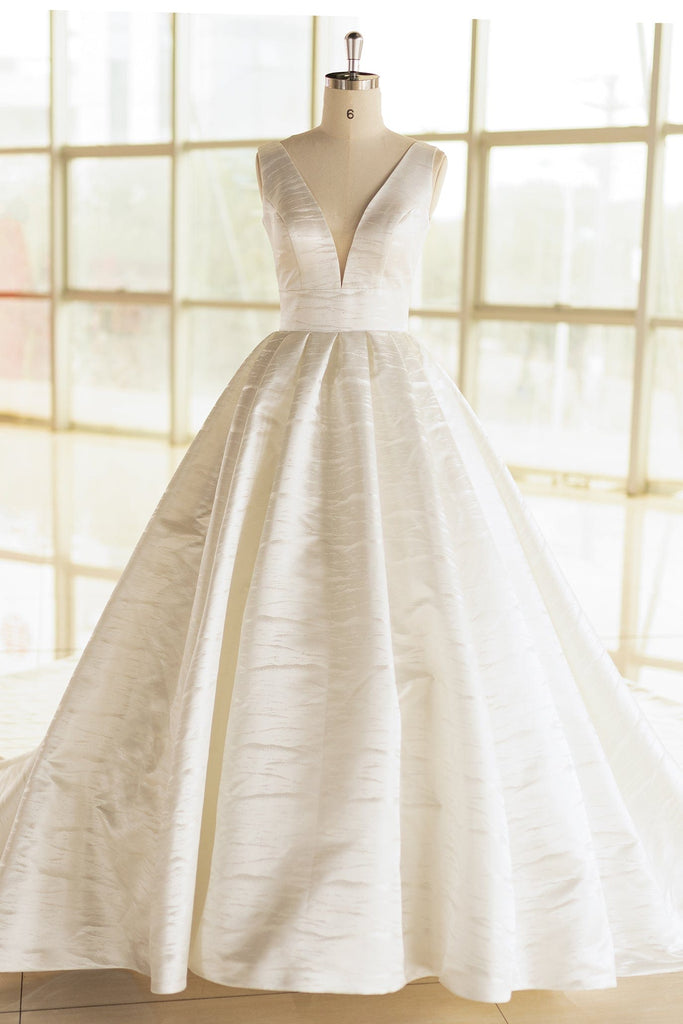 strapless a-line wedding dress