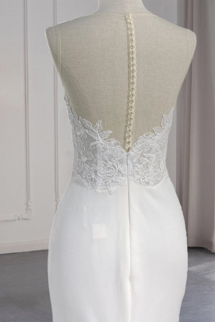 wedding dress with buttons down the back