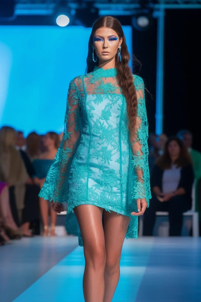 turquoise cocktail dress